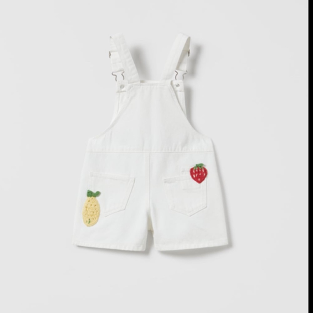 CROCHET DENIM OVERALLS - Picture 1 of 5